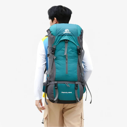 OutdoorPro | 70L Hiking Backpack with Water-Resistant Cover | Spacious Design for Comfort and Organization 2