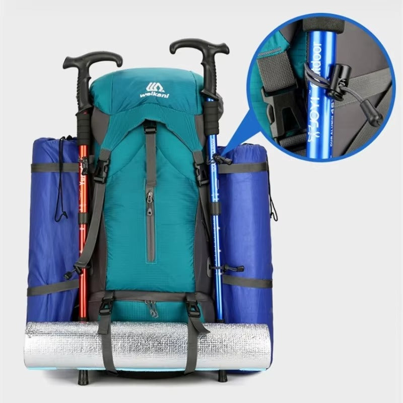 OutdoorPro | 70L Hiking Backpack with Water-Resistant Cover | Spacious Design for Comfort and Organization 3