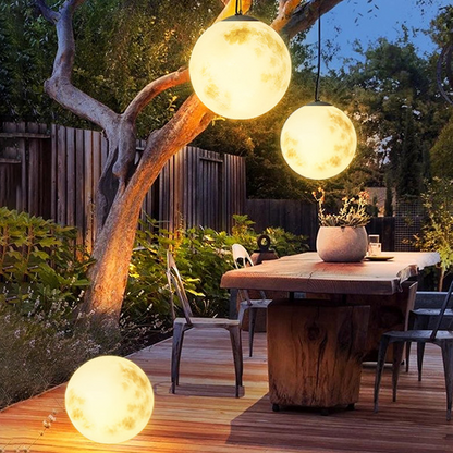 Outdoor Hanging Lamp | Weatherproof Moon-Shaped LED Light Fixture 3