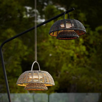 Outdoor Pendant Lamp | Eco-Friendly Bamboo with Warm White LED 5