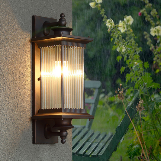 Outdoor Wall Lantern | Vintage Rectangular Design for Gardens 0