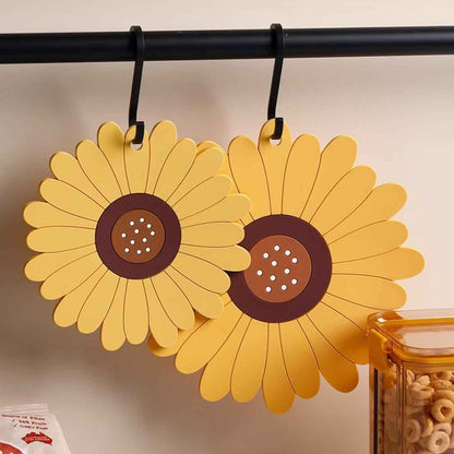 PVC Table Mat | Heat-Resistant Sunflower Design for Kitchen Protection 0