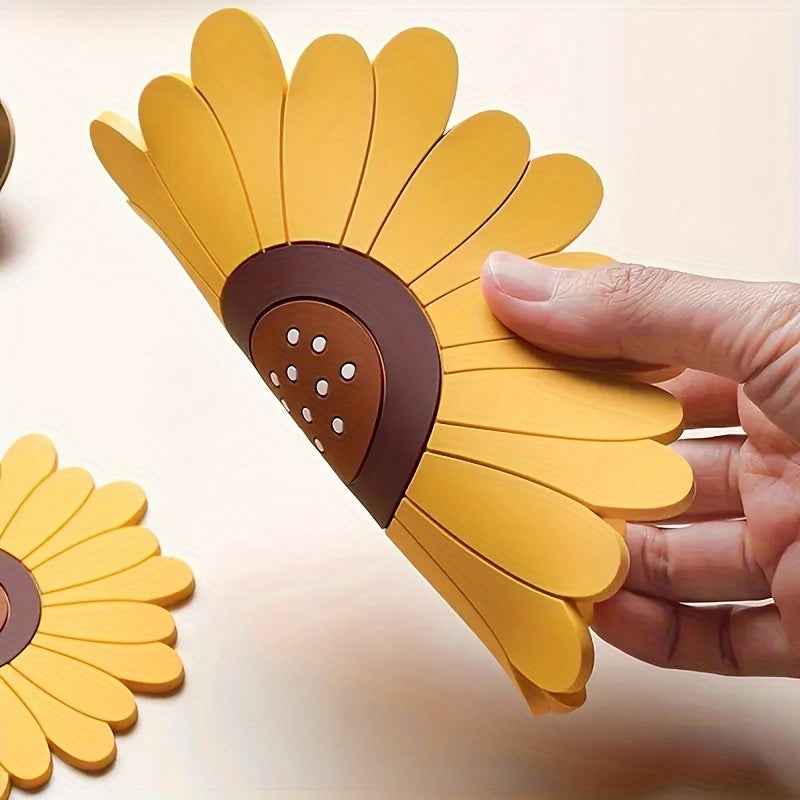 PVC Table Mat | Heat-Resistant Sunflower Design for Kitchen Protection 6
