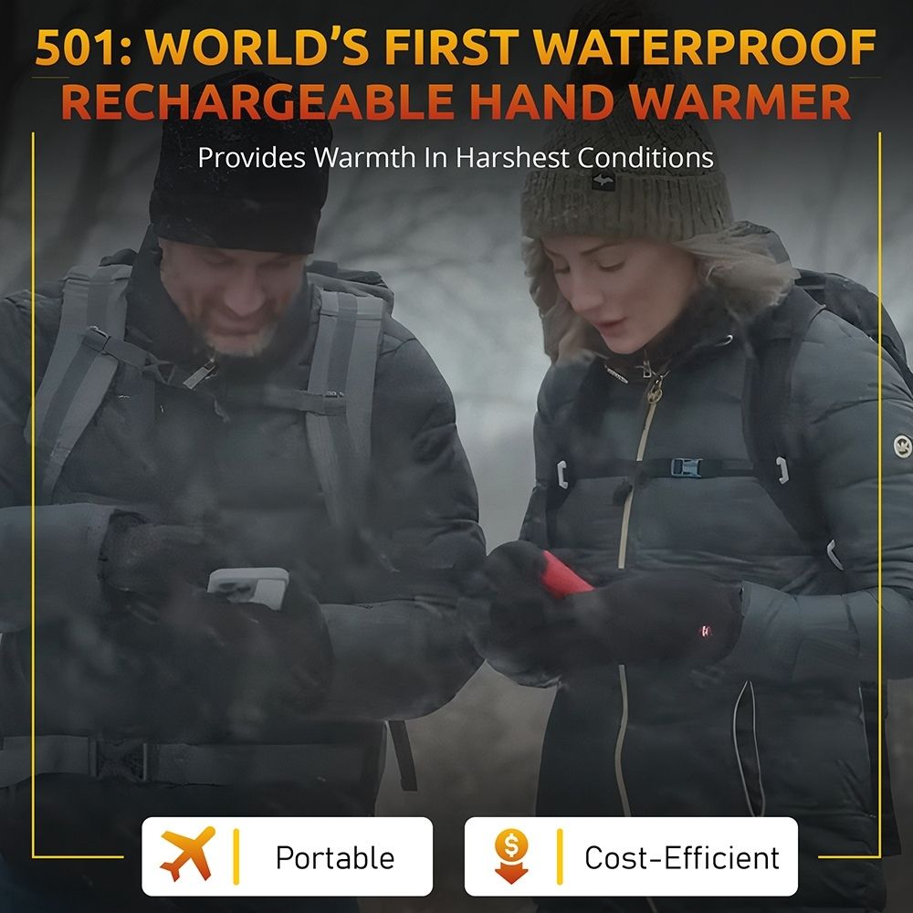 POWERPAW 501 IP67 vanntett oppladbar elektrisk håndvarmer