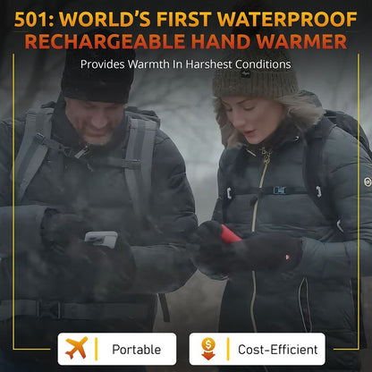 POWERPAW 501 IP67 vanntett oppladbar elektrisk håndvarmer