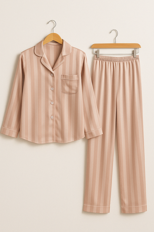Pajama Set for Women | Soft Breathable Fabric with Classic Stripes 0