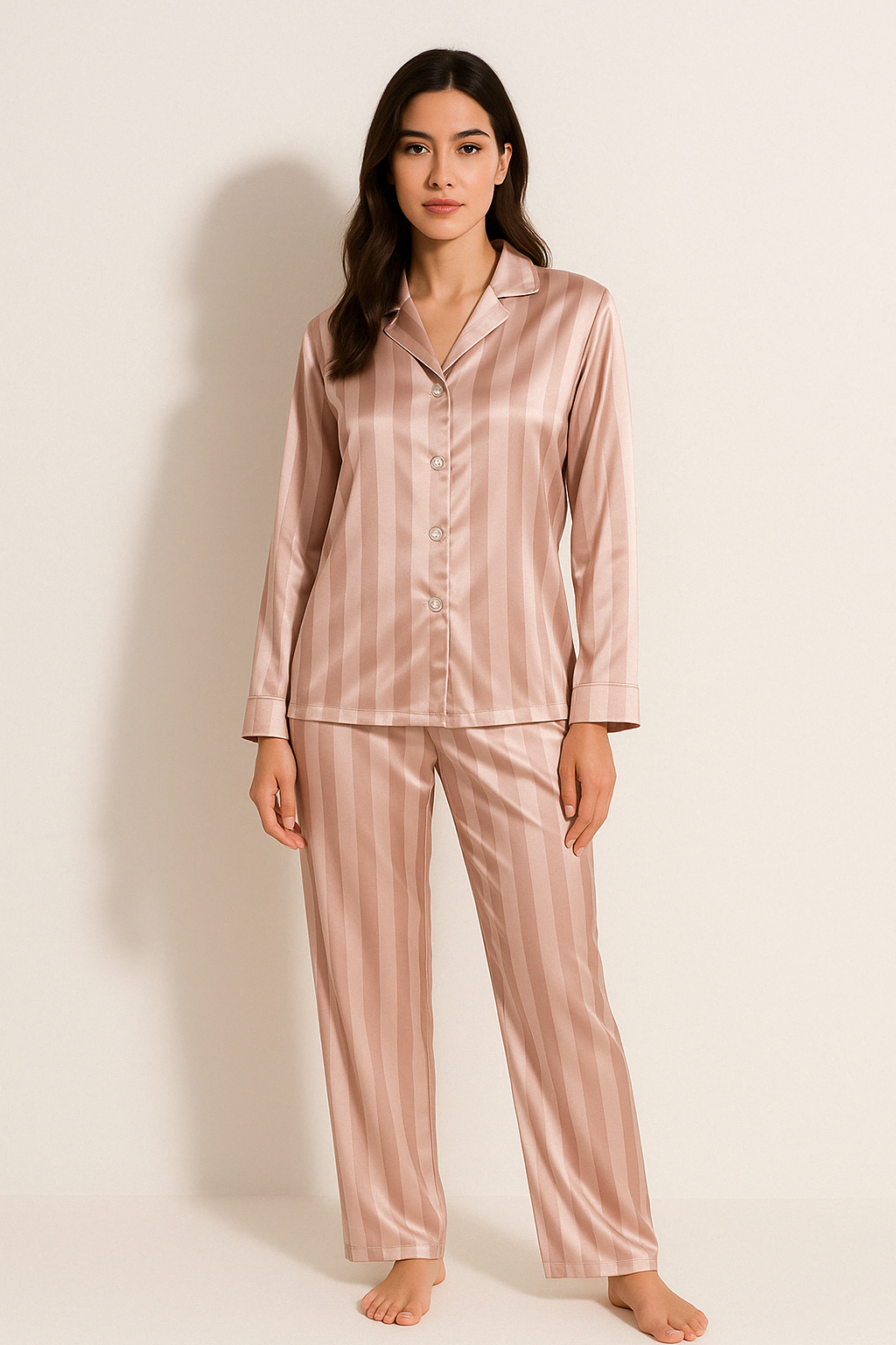 Pajama Set for Women | Soft Breathable Fabric with Classic Stripes 1