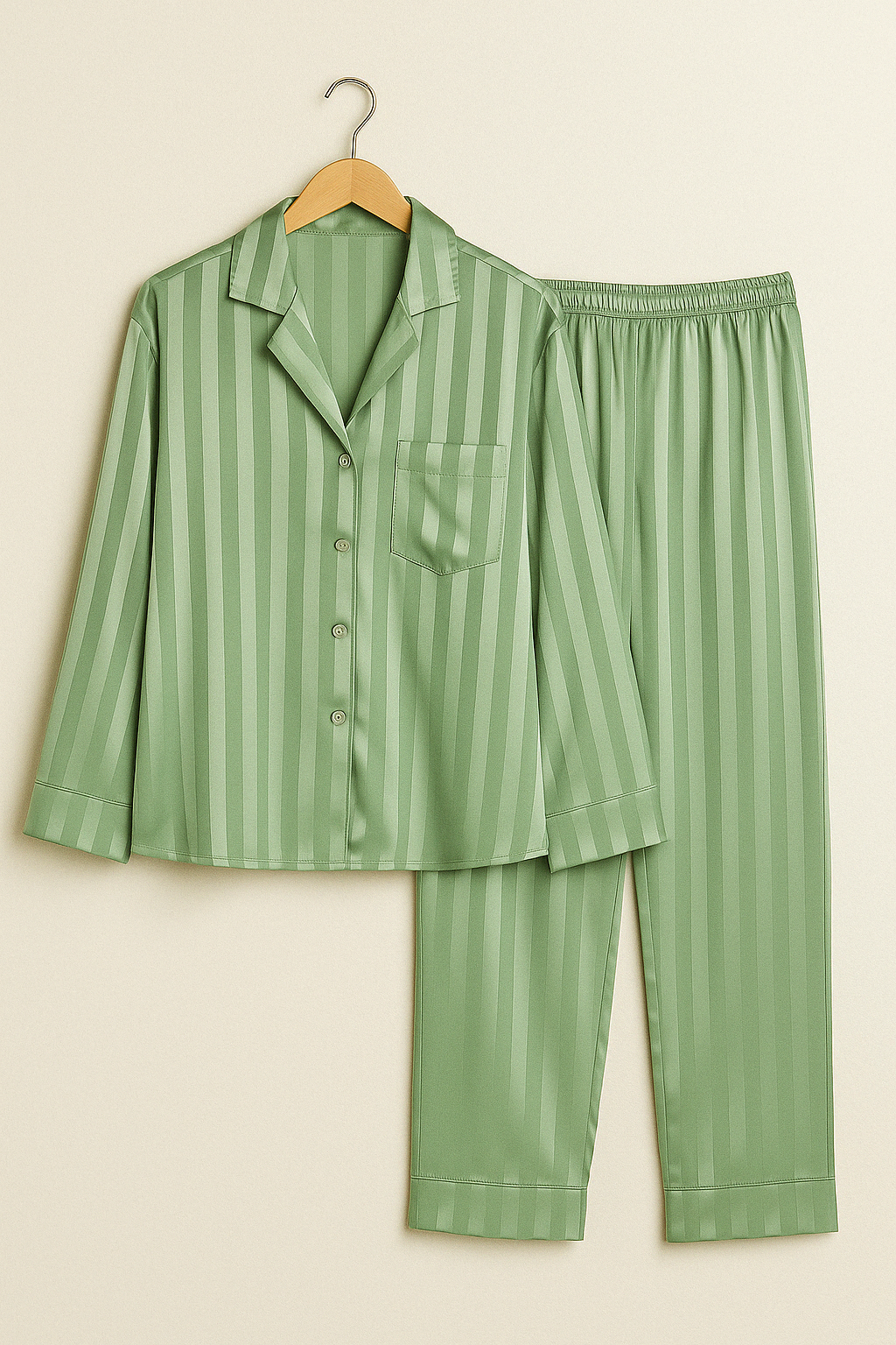 Pajama Set for Women | Soft Breathable Fabric with Classic Stripes 3
