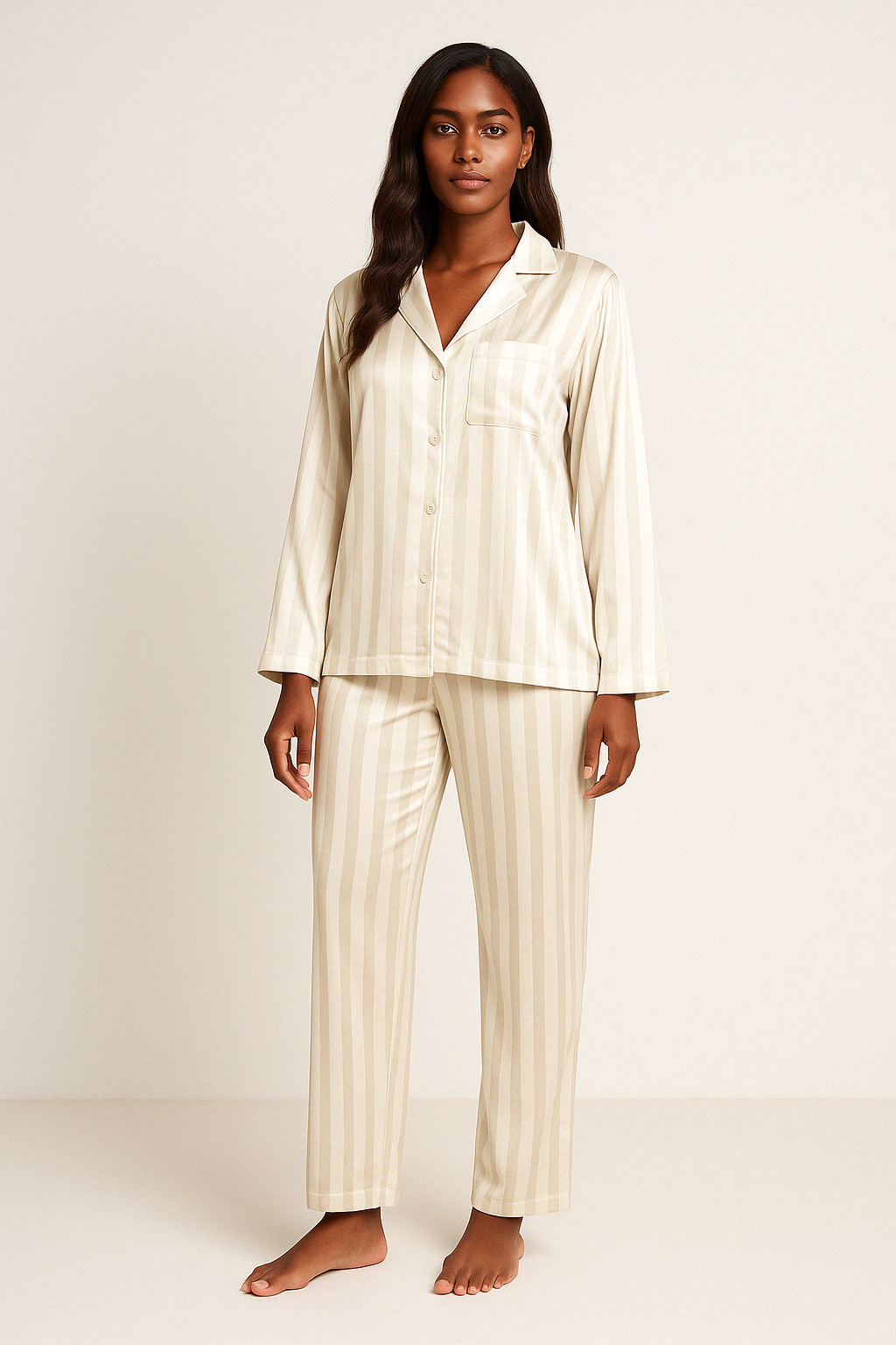 Pajama Set for Women | Soft Breathable Fabric with Classic Stripes 8