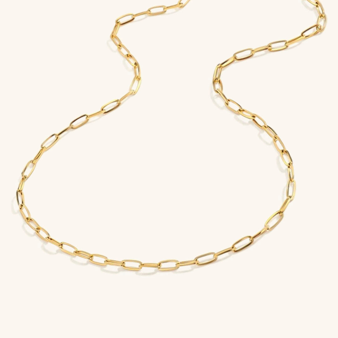 Paperclip Chain Necklace | Modern Stainless Steel-Plated Design 0