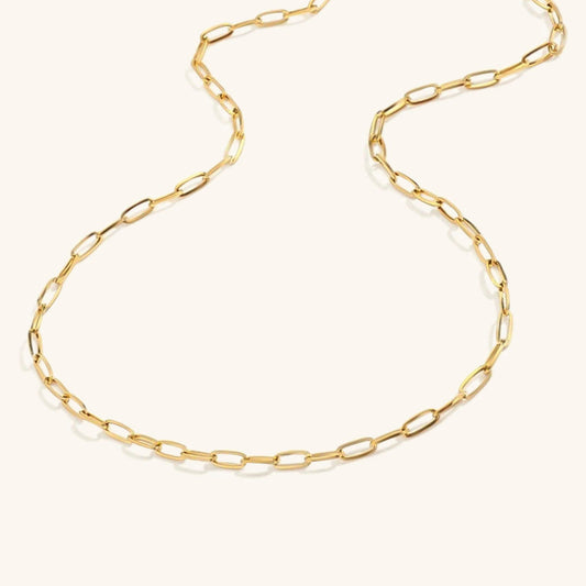 Paperclip Chain Necklace | Modern Stainless Steel-Plated Design 0