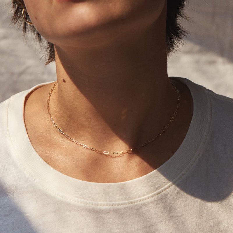 Paperclip Chain Necklace | Modern Stainless Steel-Plated Design 2