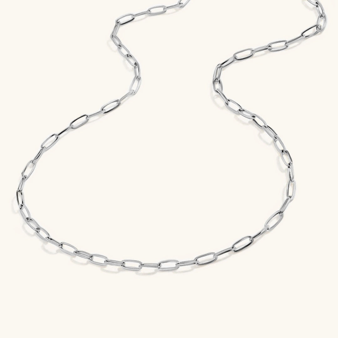 Paperclip Chain Necklace | Modern Stainless Steel-Plated Design 3