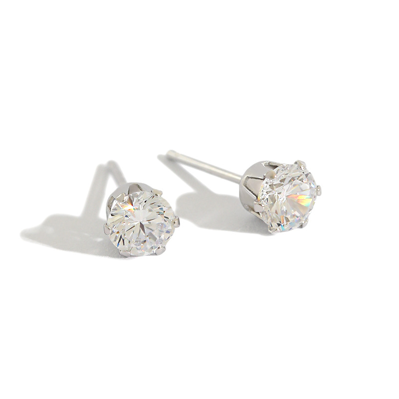 Pave Stud Earrings | Hypoallergenic S925 Sterling Silver with Gold Plating 1