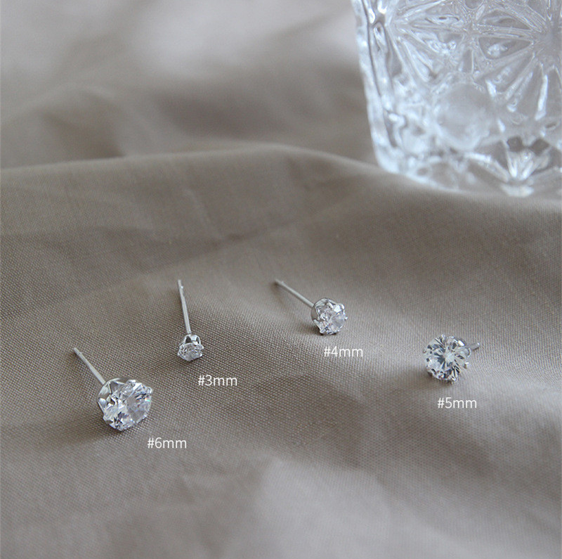 Pave Stud Earrings | Hypoallergenic S925 Sterling Silver with Gold Plating 3