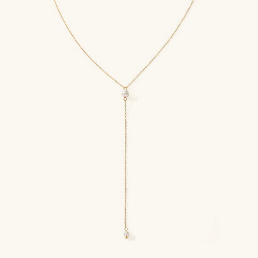 Pearl Tassel Necklace | Ethically Sourced Freshwater Pearls with Gold Plating 0