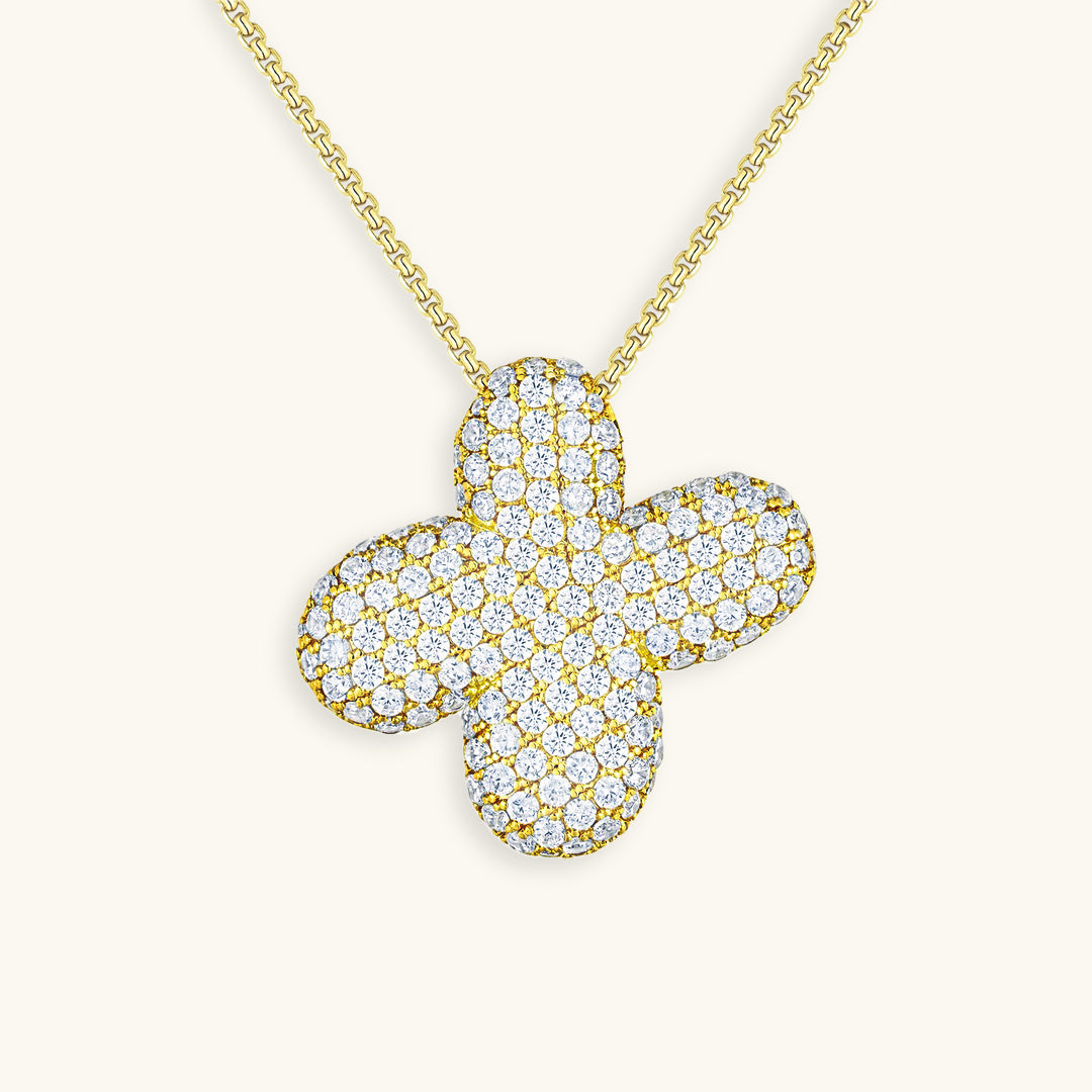 Personalized Initial Necklace | 18k Gold Plated with Diamond Simulant 10