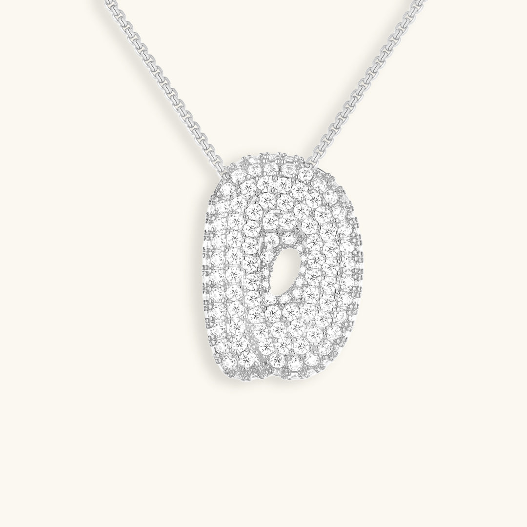 Personalized Initial Necklace | 18k Gold Plated with Diamond Simulant 11