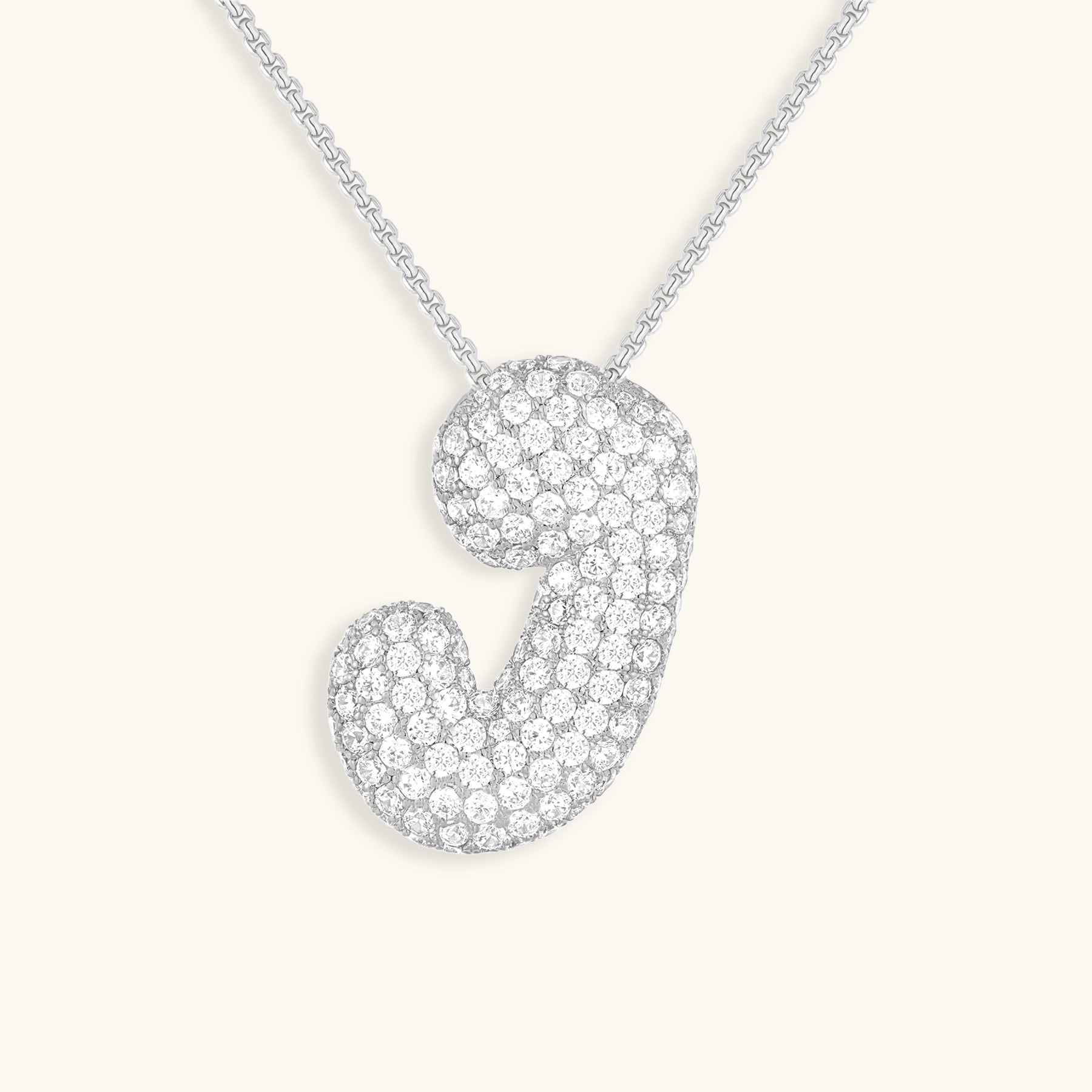 Personalized Initial Necklace | 18k Gold Plated with Diamond Simulant 15