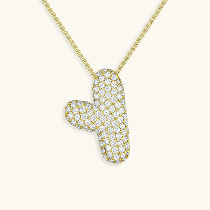Personalized Initial Necklace | 18k Gold Plated with Diamond Simulant 19