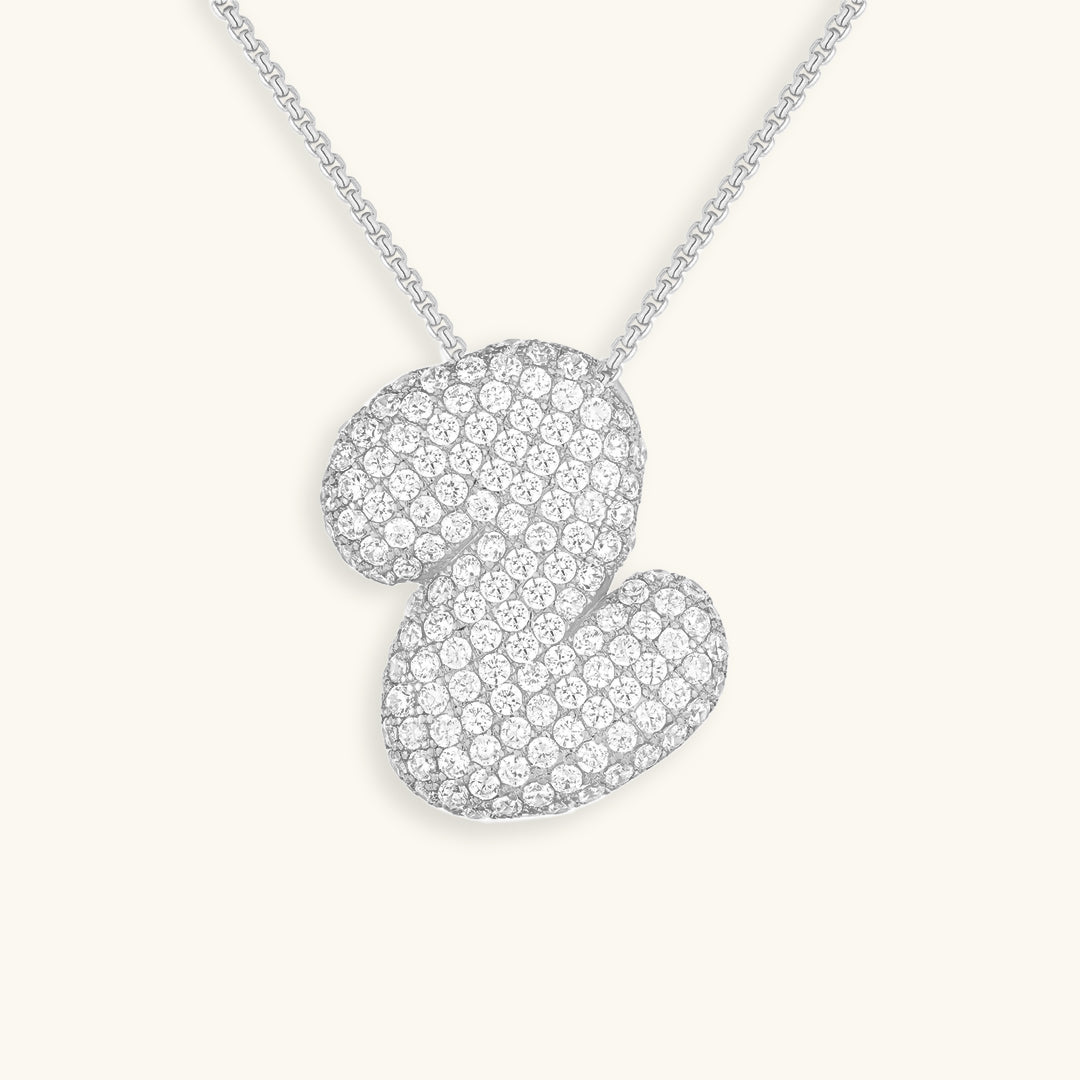 Personalized Initial Necklace | 18k Gold Plated with Diamond Simulant 21