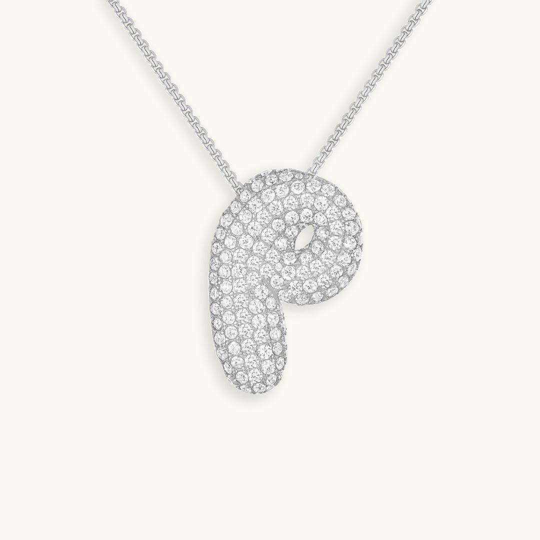 Personalized Initial Necklace | 18k Gold Plated with Diamond Simulant 23