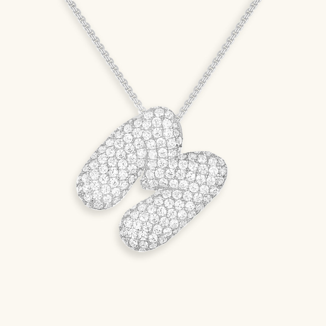 Personalized Initial Necklace | 18k Gold Plated with Diamond Simulant 24
