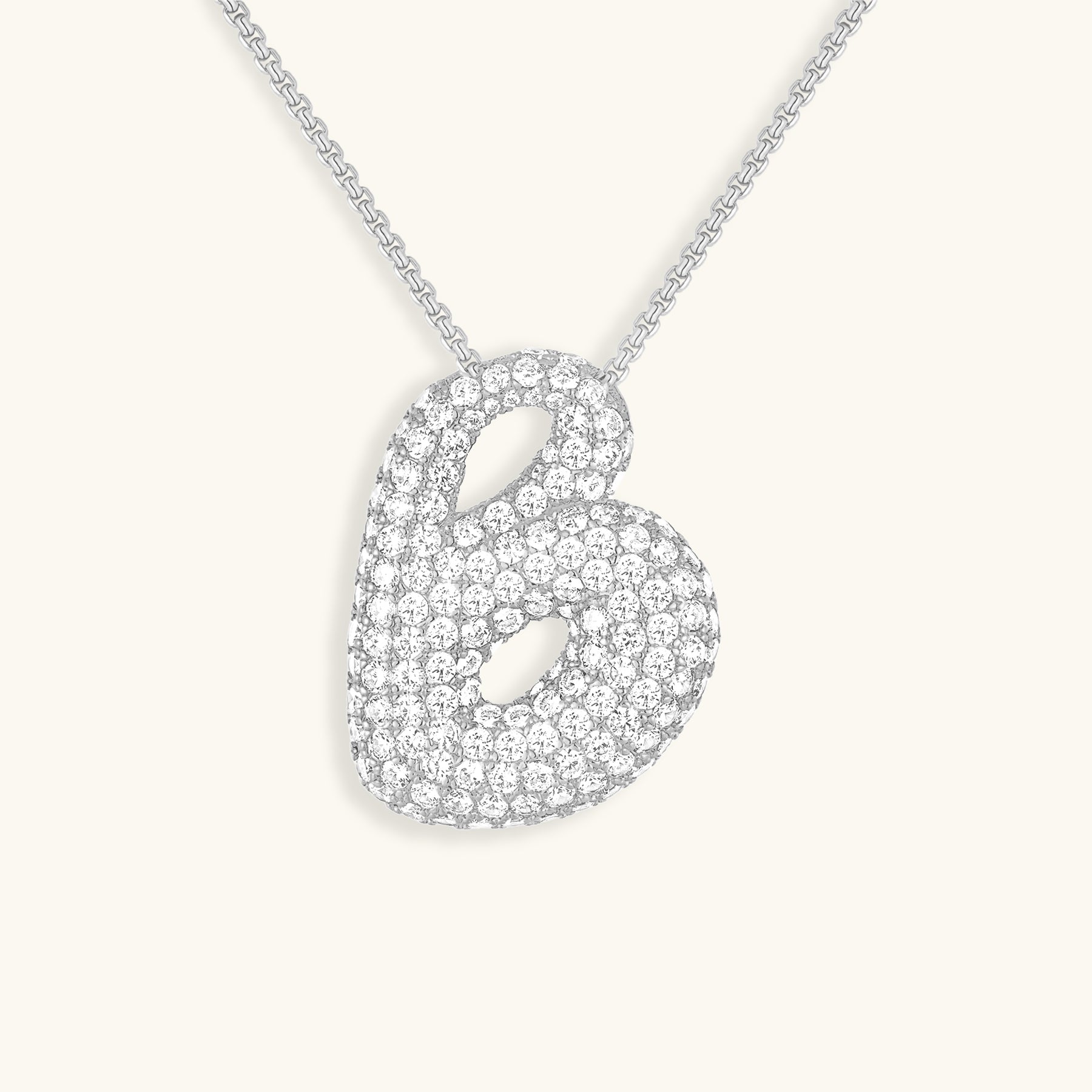 Personalized Initial Necklace | 18k Gold Plated with Diamond Simulant 35