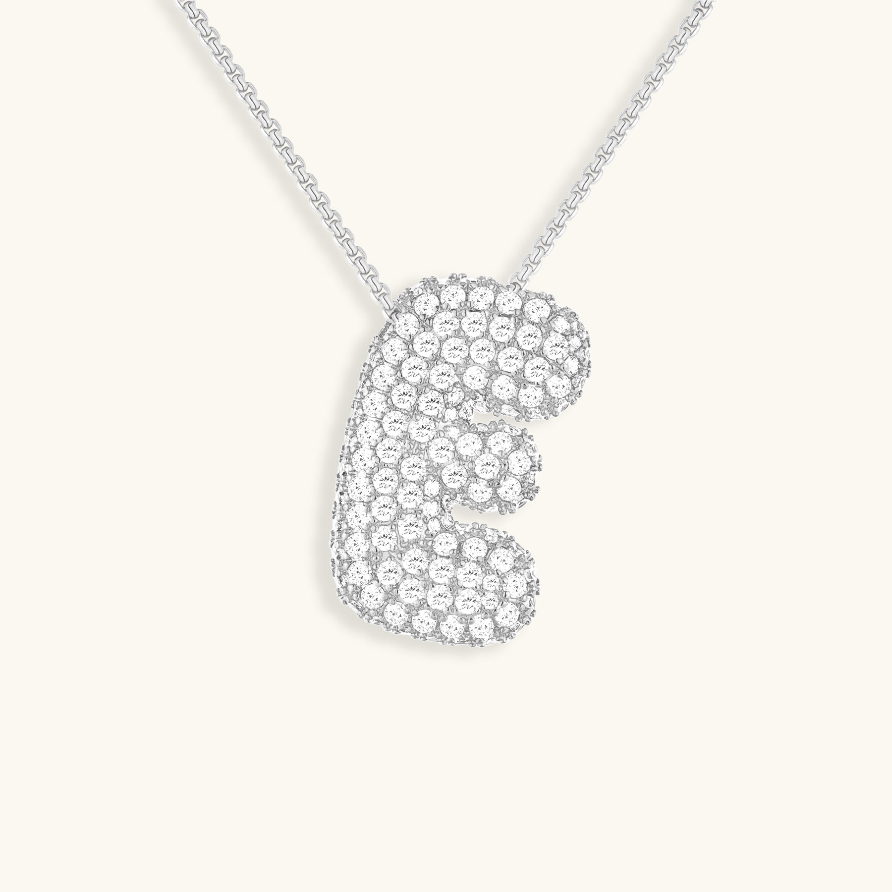 Personalized Initial Necklace | 18k Gold Plated with Diamond Simulant 40