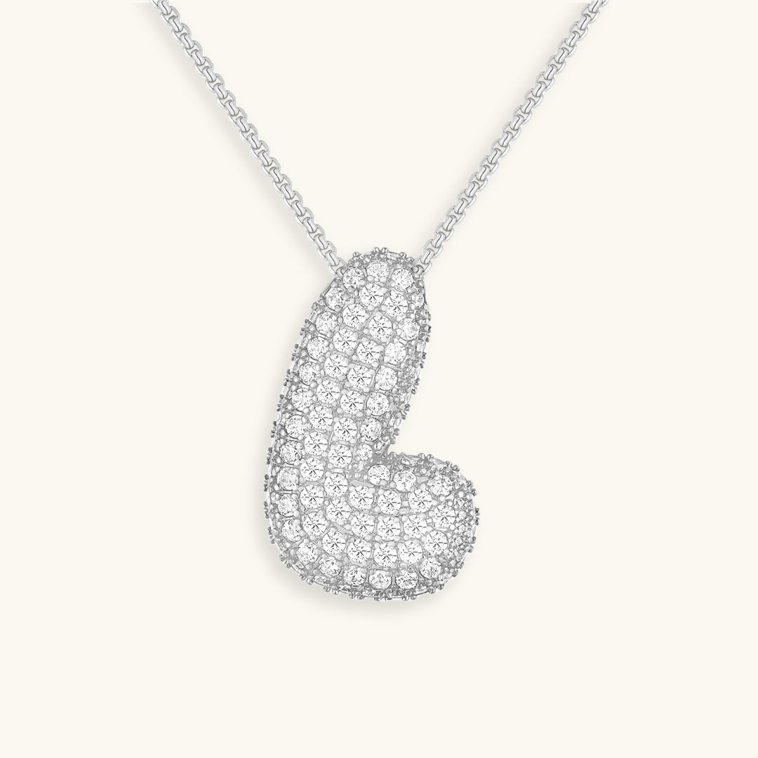 Personalized Initial Necklace | 18k Gold Plated with Diamond Simulant 42