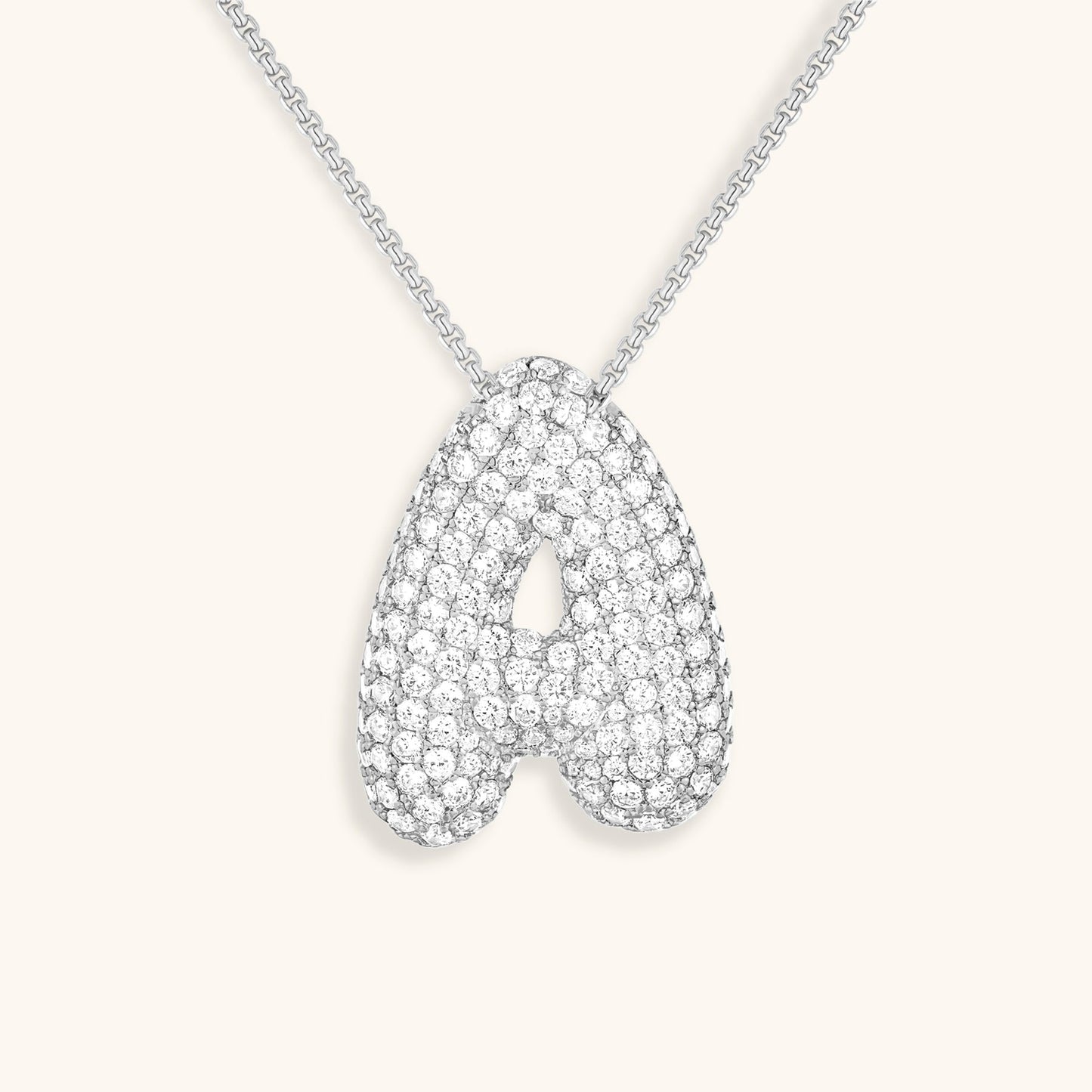 Personalized Initial Necklace | 18k Gold Plated with Diamond Simulant 45