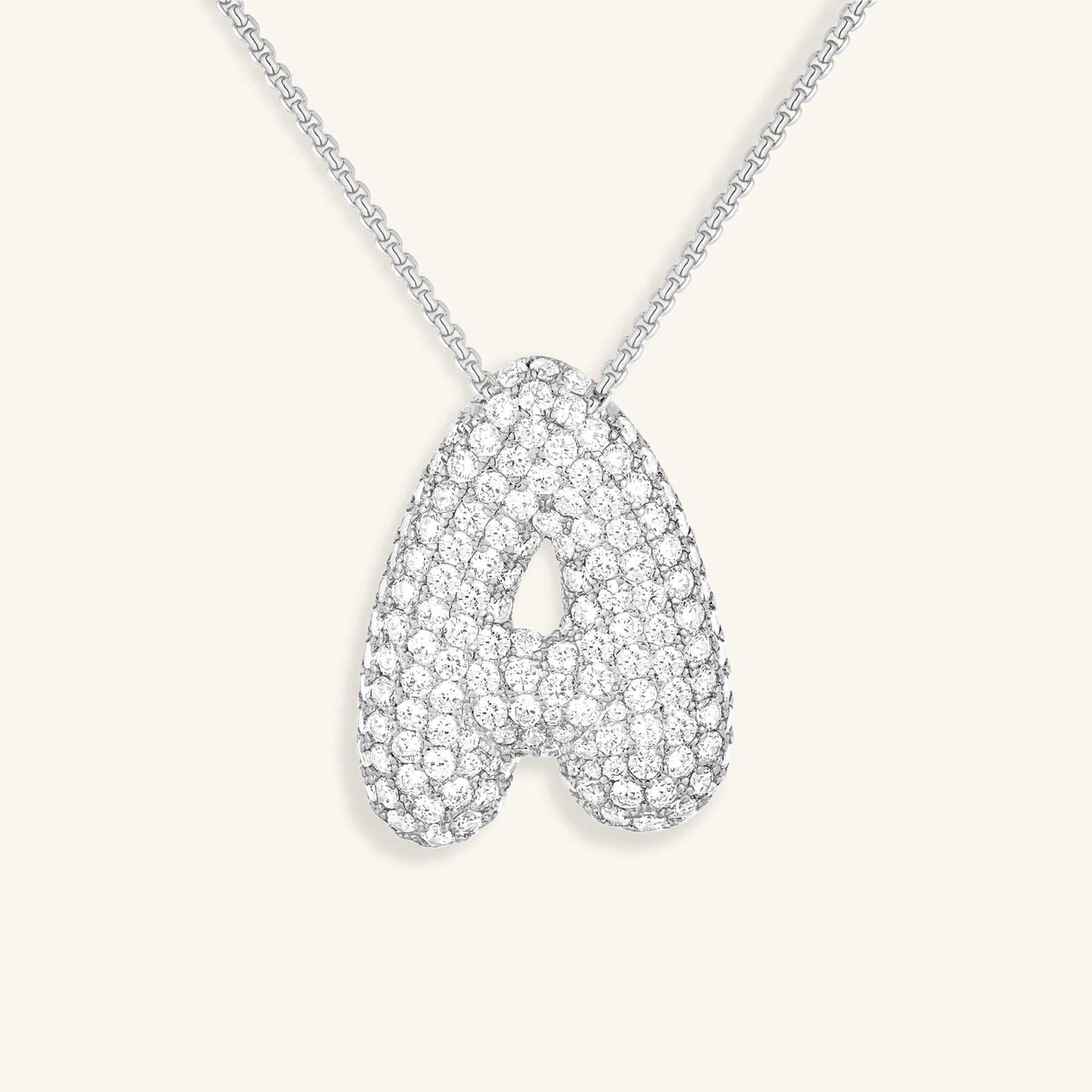 Personalized Initial Necklace | 18k Gold Plated with Diamond Simulant 45