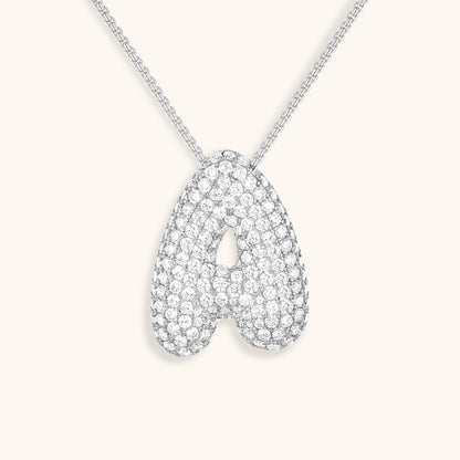 Personalized Initial Necklace | 18k Gold Plated with Diamond Simulant 45