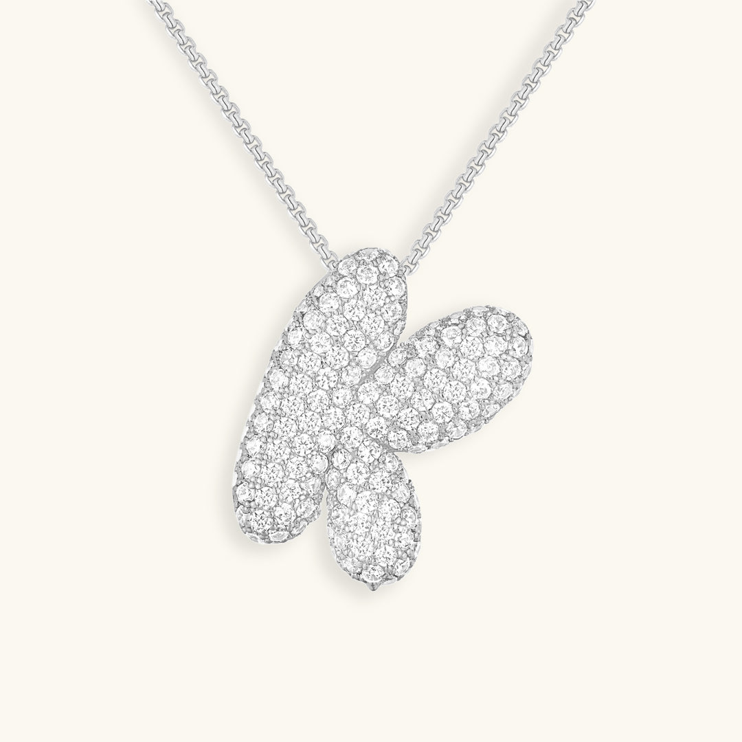 Personalized Initial Necklace | 18k Gold Plated with Diamond Simulant 46