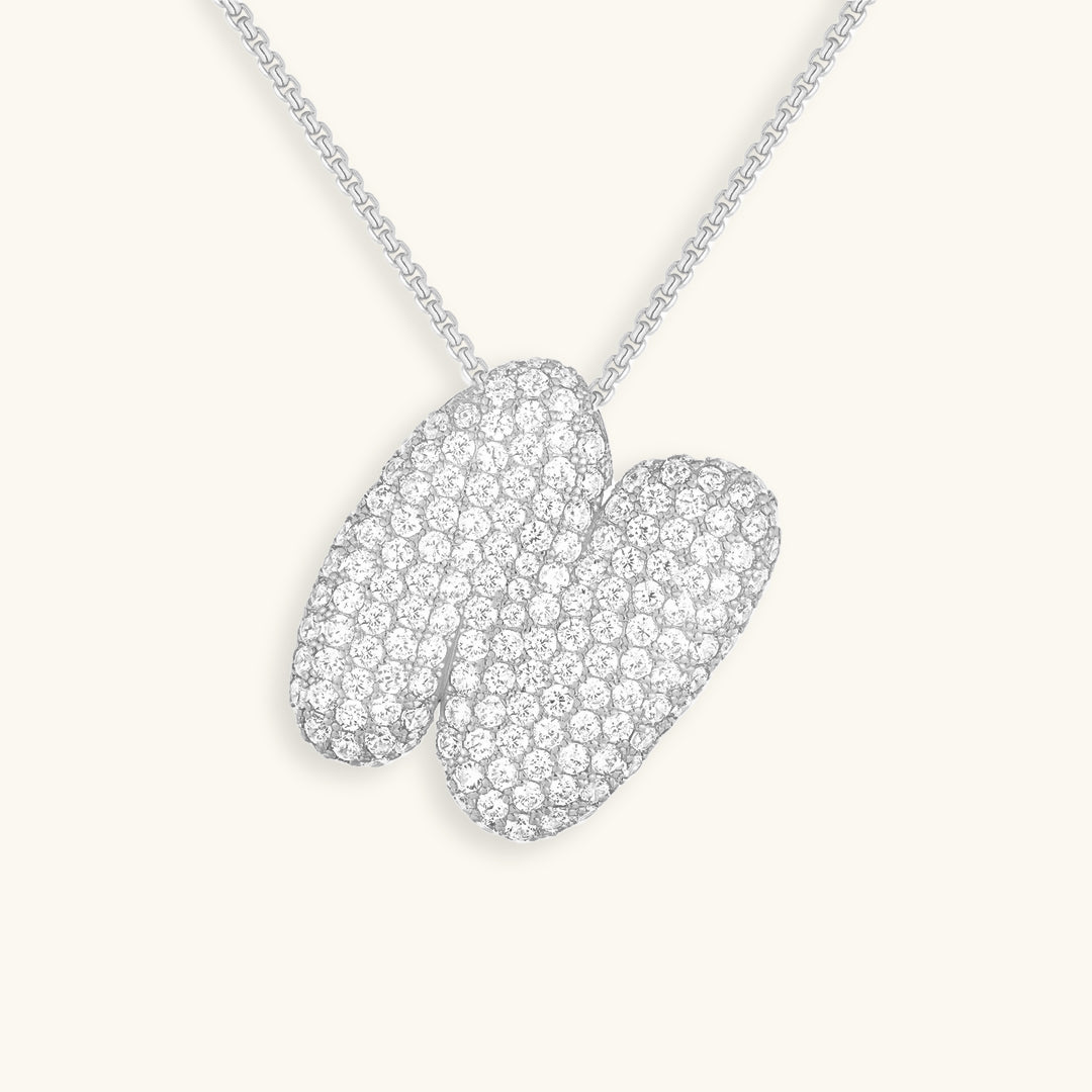 Personalized Initial Necklace | 18k Gold Plated with Diamond Simulant 47