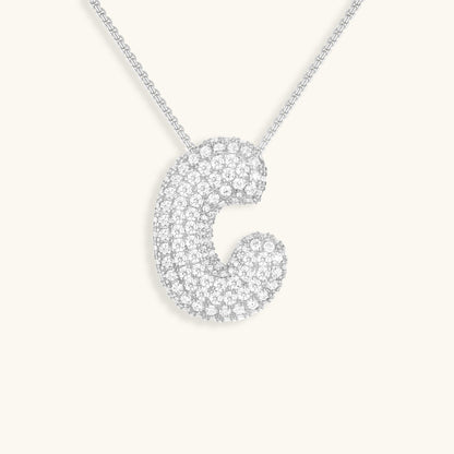 Personalized Initial Necklace | 18k Gold Plated with Diamond Simulant 48