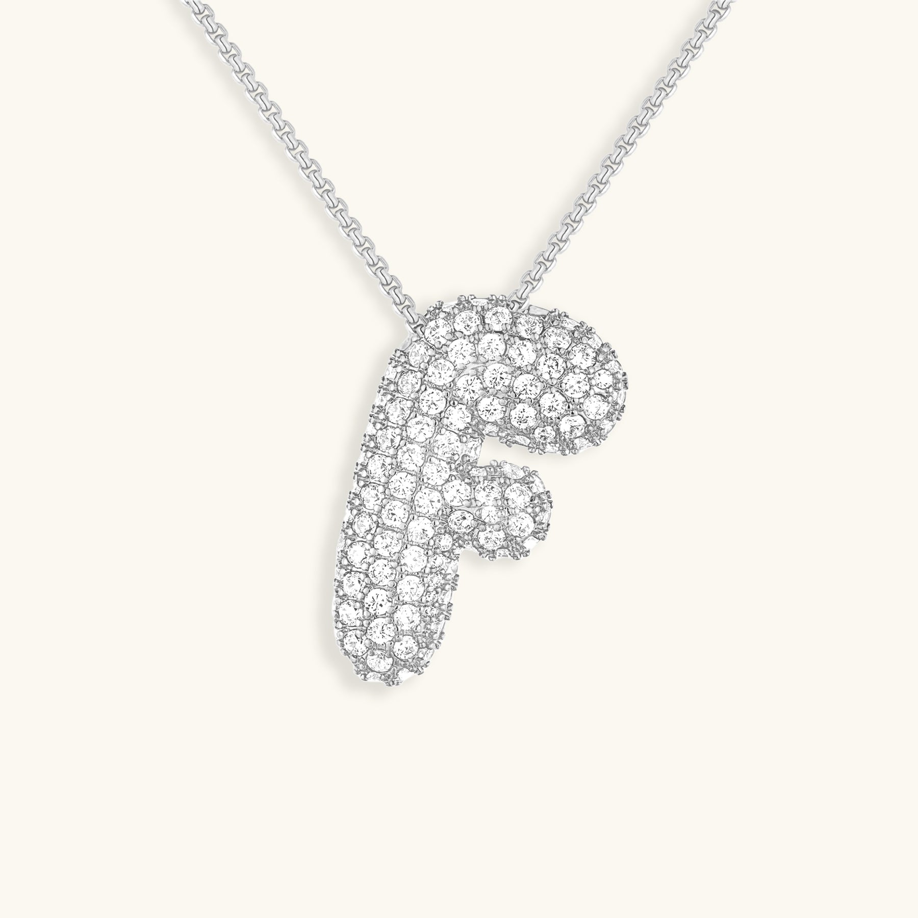 Personalized Initial Necklace | 18k Gold Plated with Diamond Simulant 51