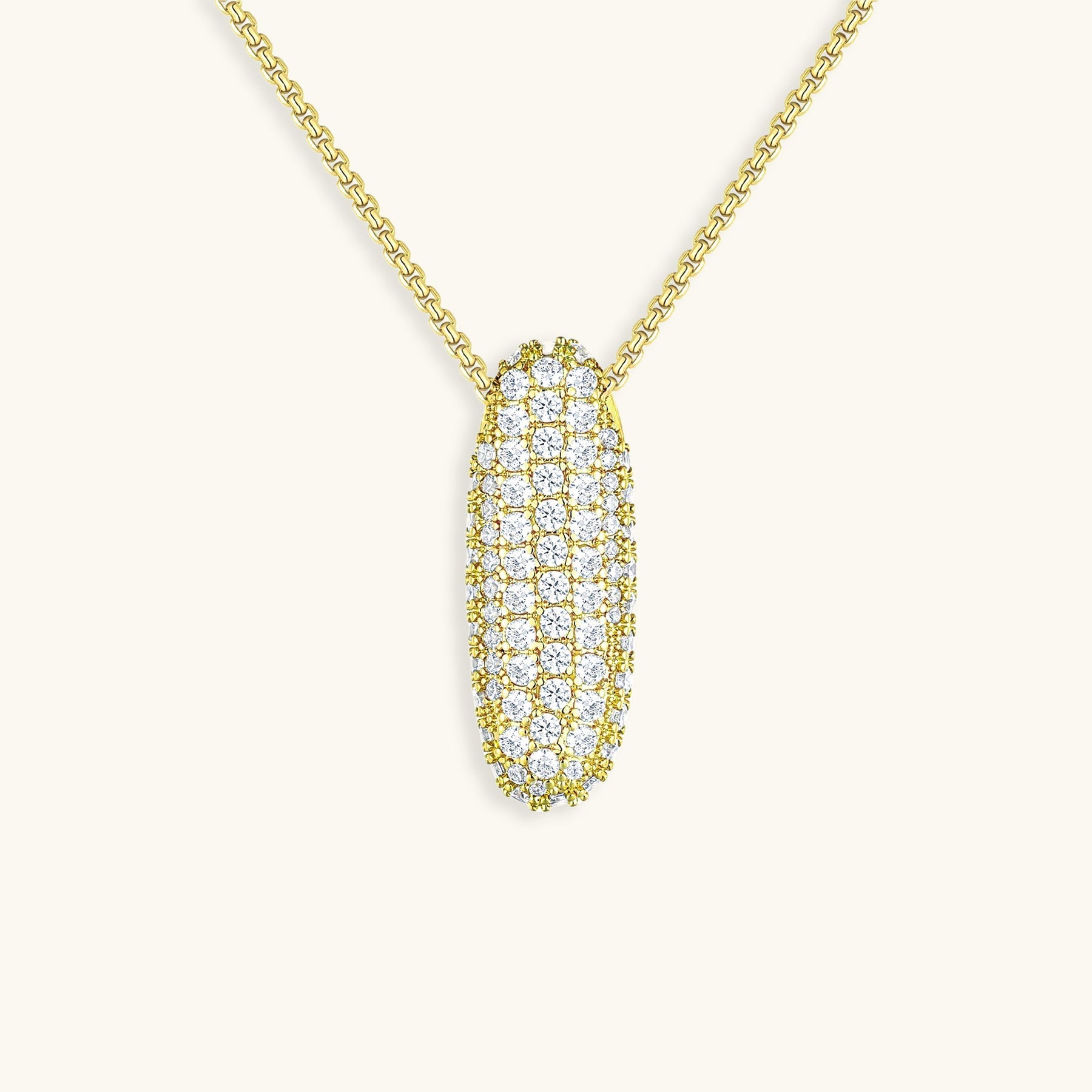Personalized Initial Necklace | 18k Gold Plated with Diamond Simulant 54