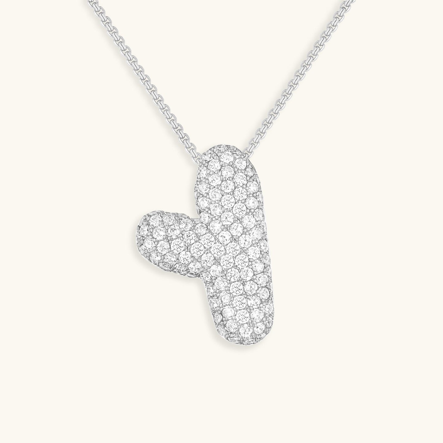 Personalized Initial Necklace | 18k Gold Plated with Diamond Simulant 58