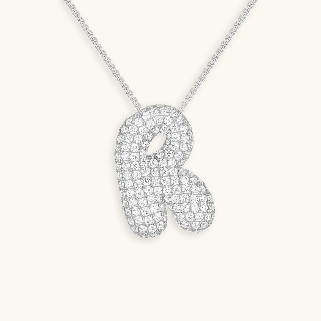Personalized Initial Necklace | 18k Gold Plated with Diamond Simulant 59