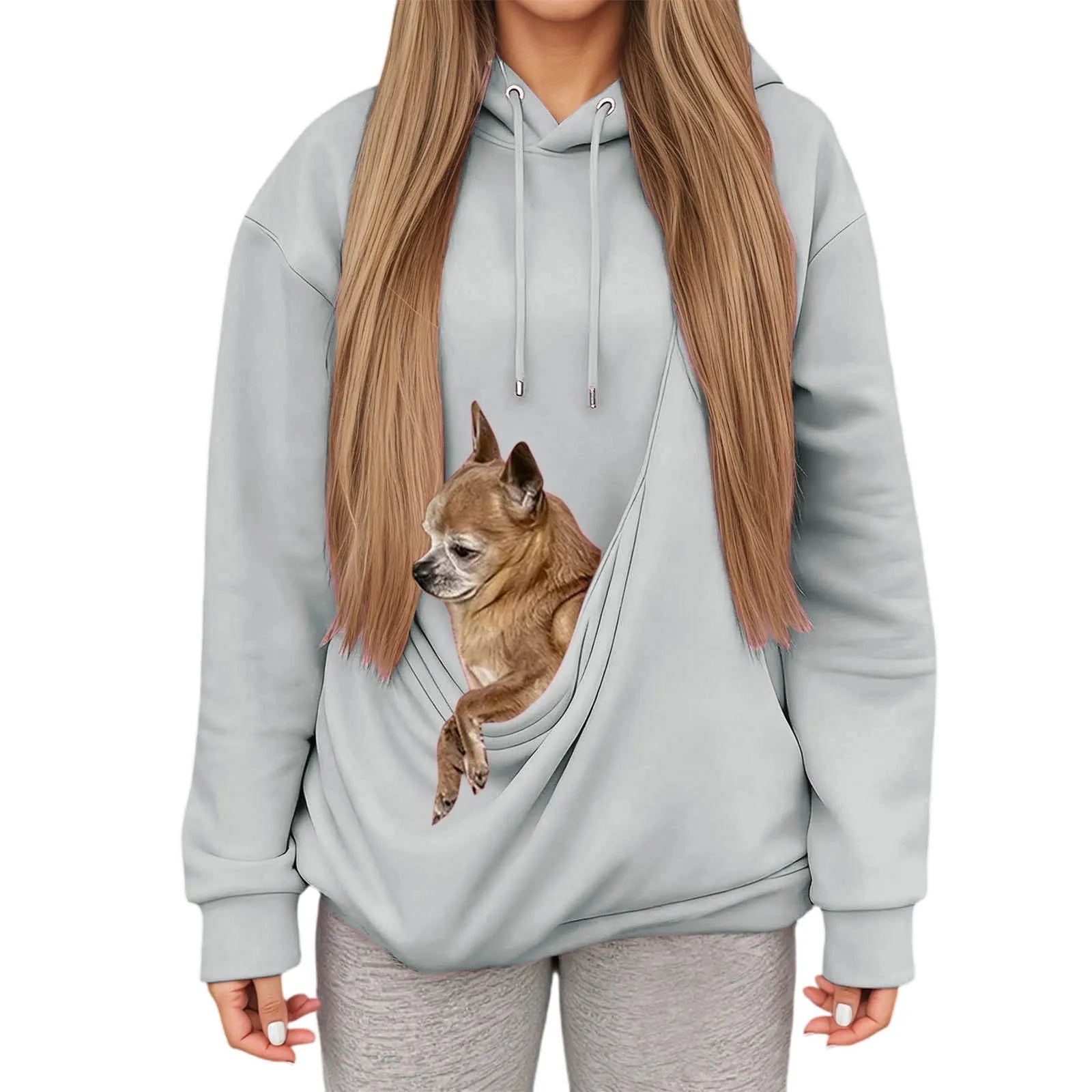 Pet Carrier Hoodie | Cozy Pullover with Built-In Pouch for Dogs and Cats 10