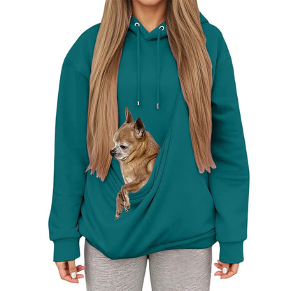 Pet Carrier Hoodie | Cozy Pullover with Built-In Pouch for Dogs and Cats 12