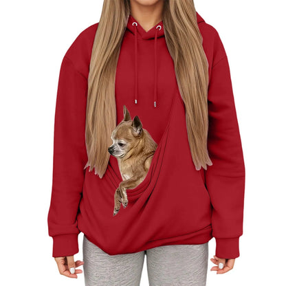 Pet Carrier Hoodie | Cozy Pullover with Built-In Pouch for Dogs and Cats 14