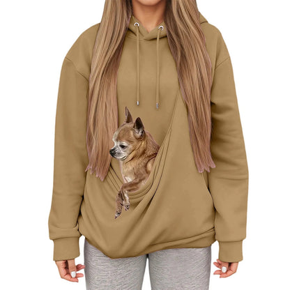Pet Carrier Hoodie | Cozy Pullover with Built-In Pouch for Dogs and Cats 5