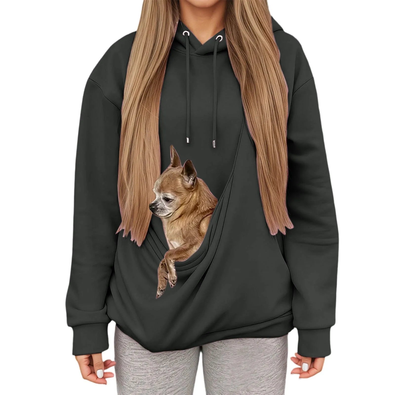 Pet Carrier Hoodie | Cozy Pullover with Built-In Pouch for Dogs and Cats 6