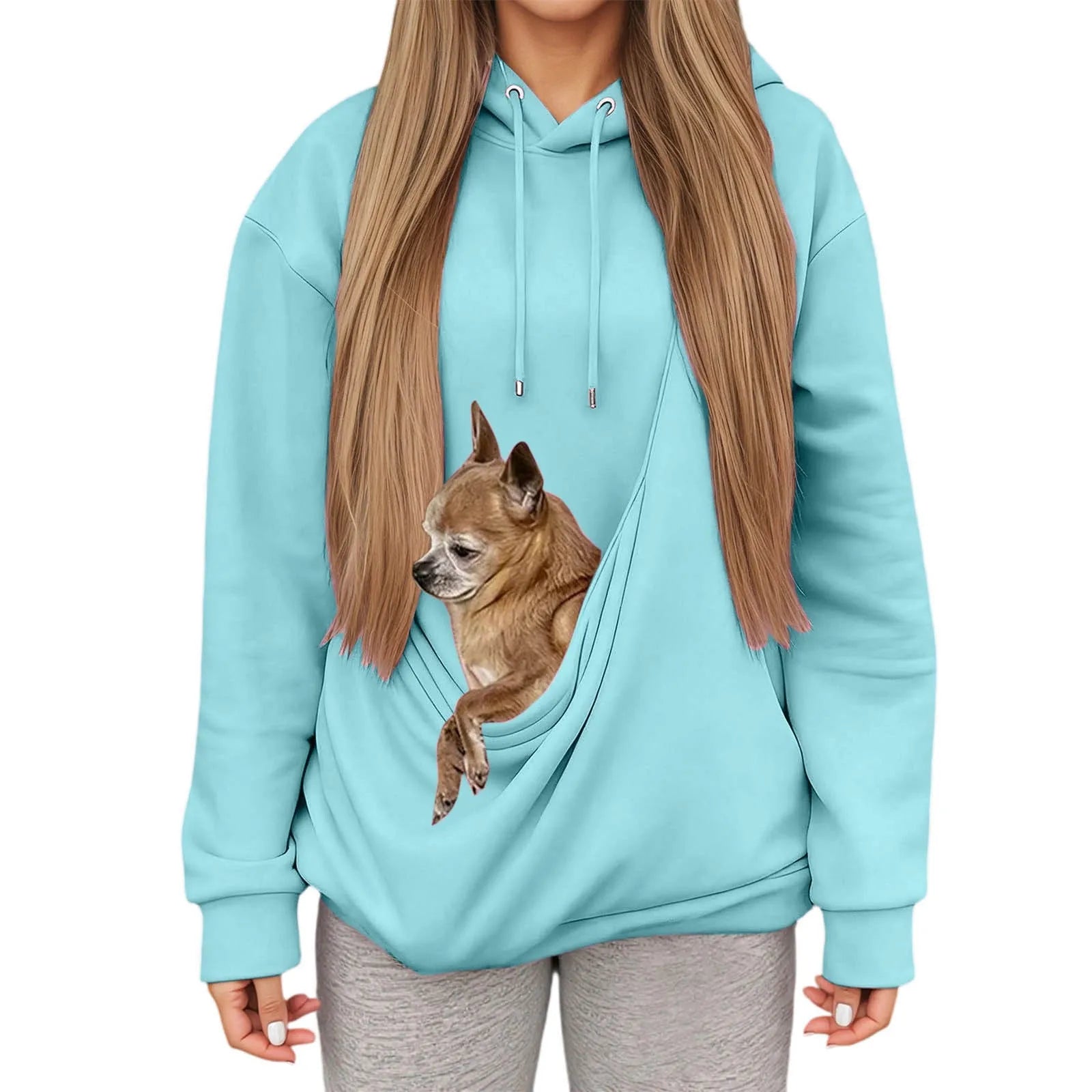 Pet Carrier Hoodie | Cozy Pullover with Built-In Pouch for Dogs and Cats 8