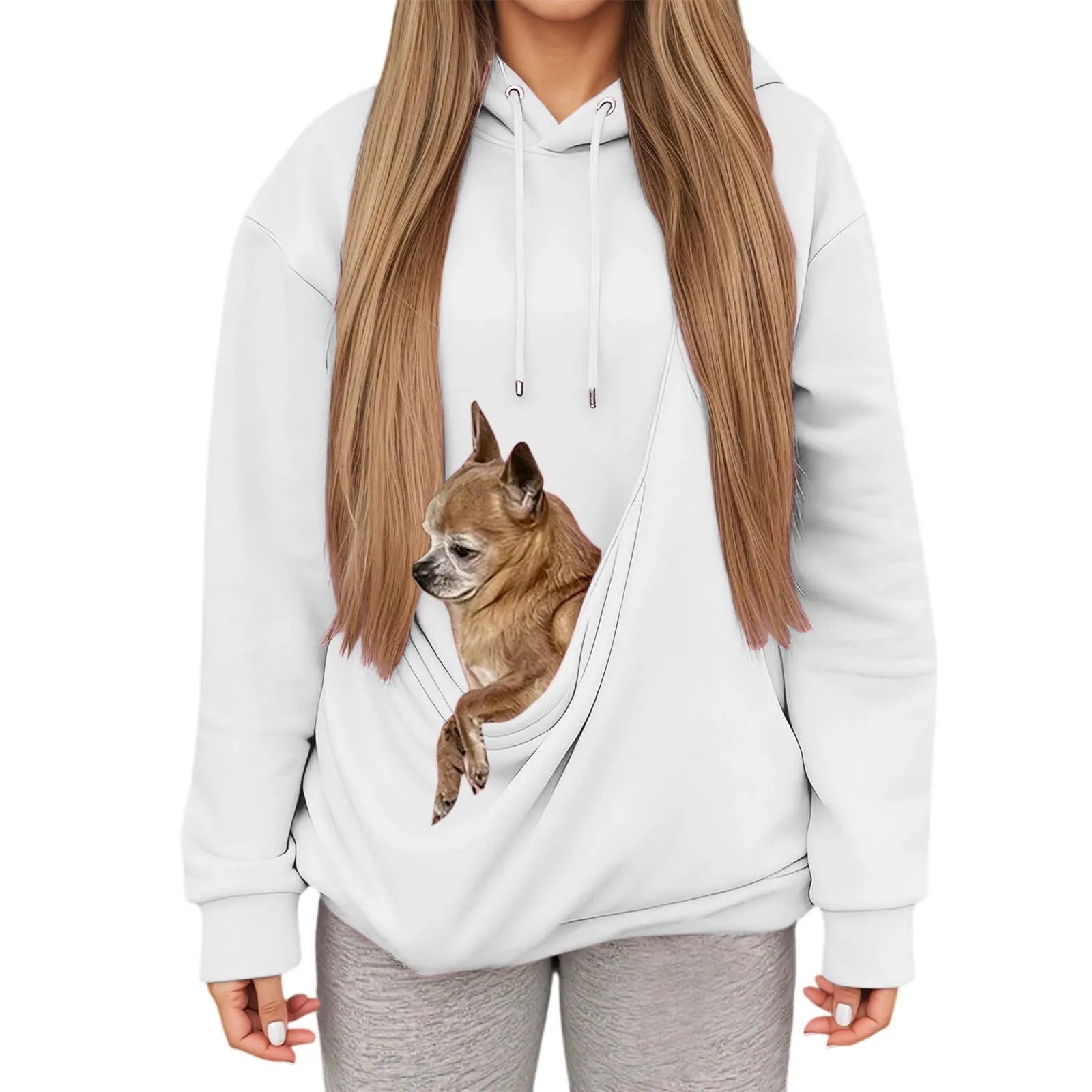 Pet Carrier Hoodie | Cozy Pullover with Built-In Pouch for Dogs and Cats 9