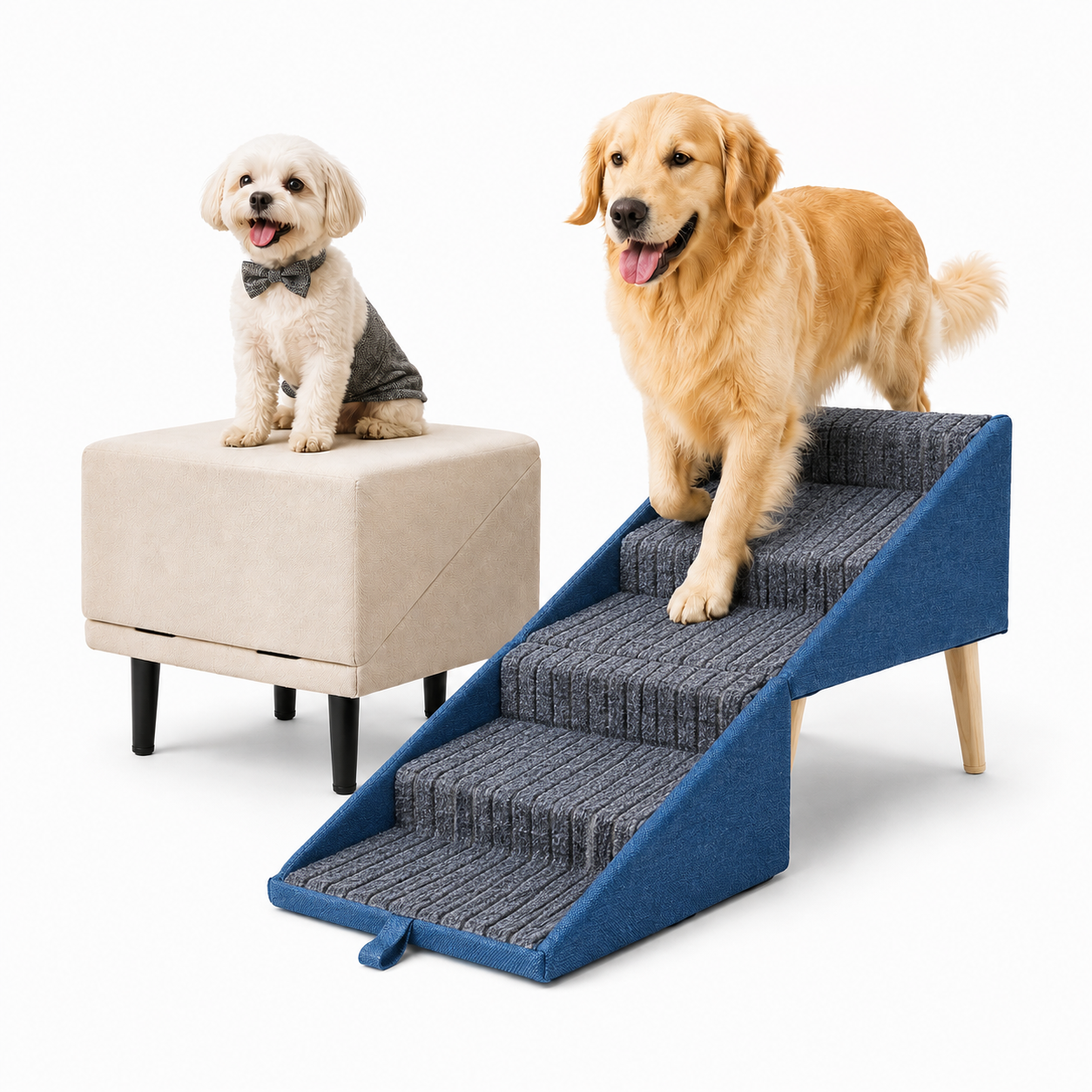 Pet Steps | 2-in-1 Dog Ramp & Stairs with Non-Slip Surface | Foldable Design for Easy Storage and Enhanced Mobility 1