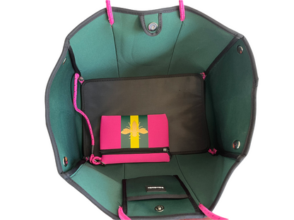 Aniella Neoprenväska - Fuchsia med Guldbi