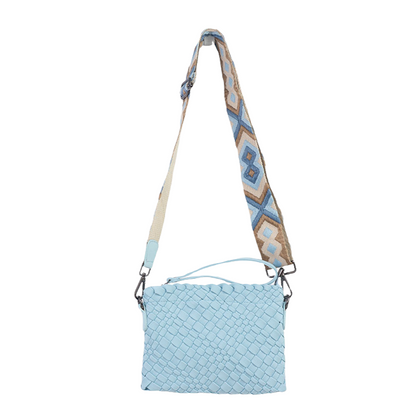 Die Bella gewebte Neopren-Umhängetasche - Breezy Blue